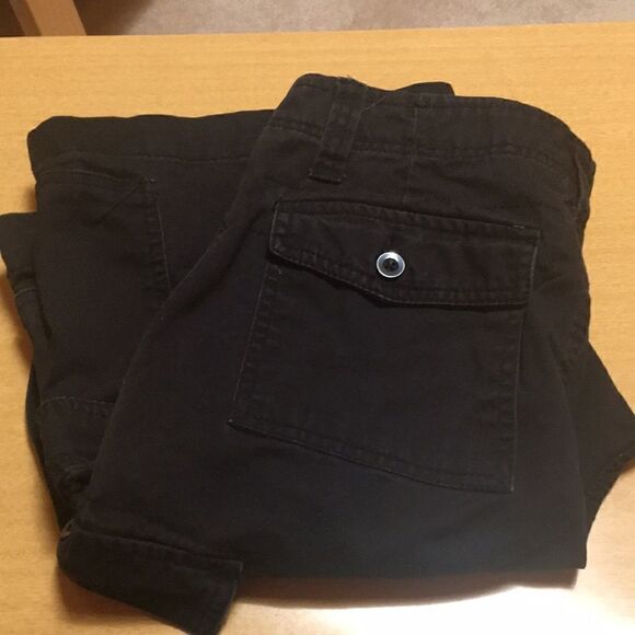 Falls Creek size 30 black cargo shorts 100% cotton zipper button front - Picture 5 of 5